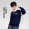 Left West children's clothing boys' long sleeved T-shirt children's hoodie 2026 spring college style POLO spring outfit base shirt