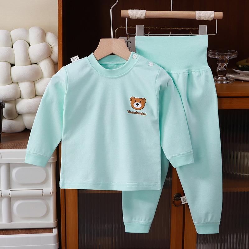 2 шт./компл. Осенне-зимняя детская пижама для мальчиков и девочек, комплект детской одежды для сна, хлопковая толстая куртка с подкладкой, теплая домашняя одежда, комплект одежды для сна, детская одежда, комплект пижамы