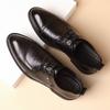 Business Dress Leather Shoes Men's Casual Trend Four Seasons Men's British and Korean Version Pointed Lace-up Leather Shoes