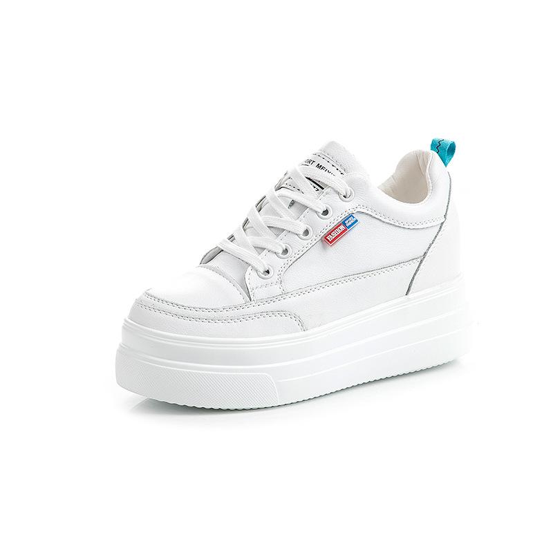 Маленькие белые туфли женские из коровьей кожи каблук 8 см летние новые сетчатые туфли с одинарной подкладкой удобные туфли с толстой подошвой