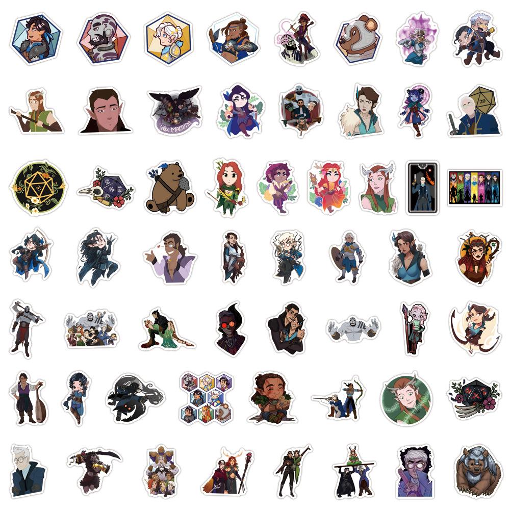 55 Vox Machina Film and Television Graffiti Stickers Decorative Scooter Notebook DIY Stickers