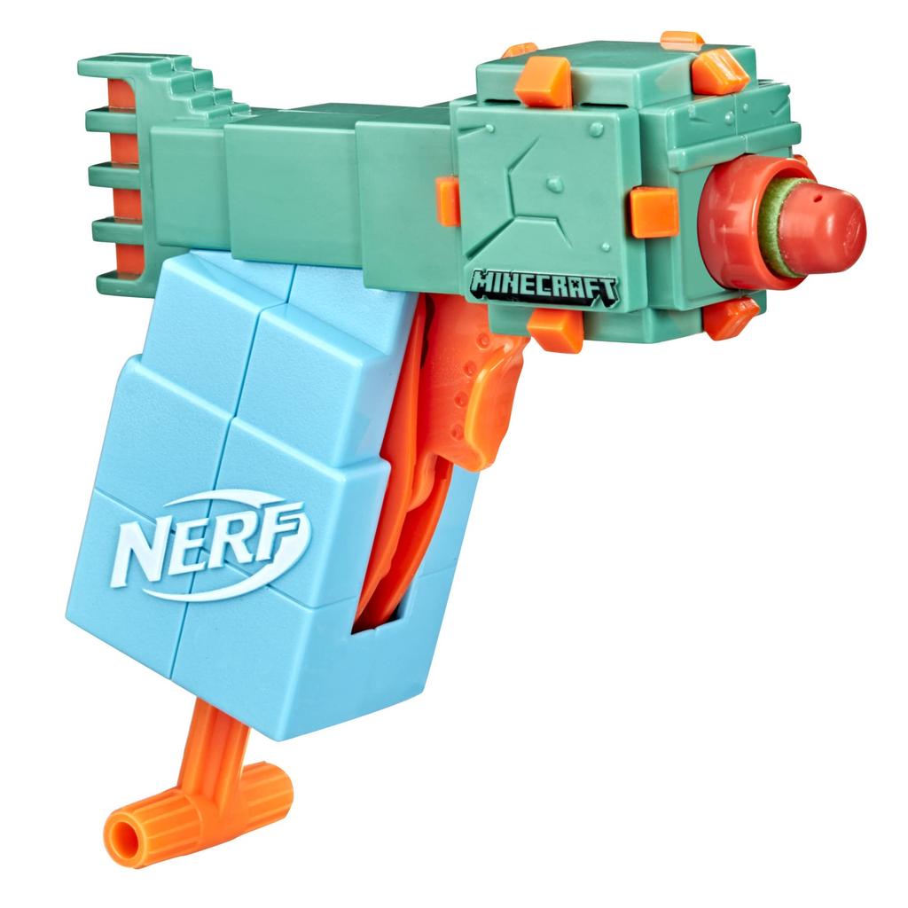 Hasbro Nerf Microshot Minecraft Guardian Mini Minecraft Guardian Mob 2 Официальный Nerf Elite включает в себя рукоятку воспламенения F4422 Оригинальный продукт Blaster,