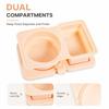 2-Compartment Condiment Box, Portable Silicone Snack and Container for Travel