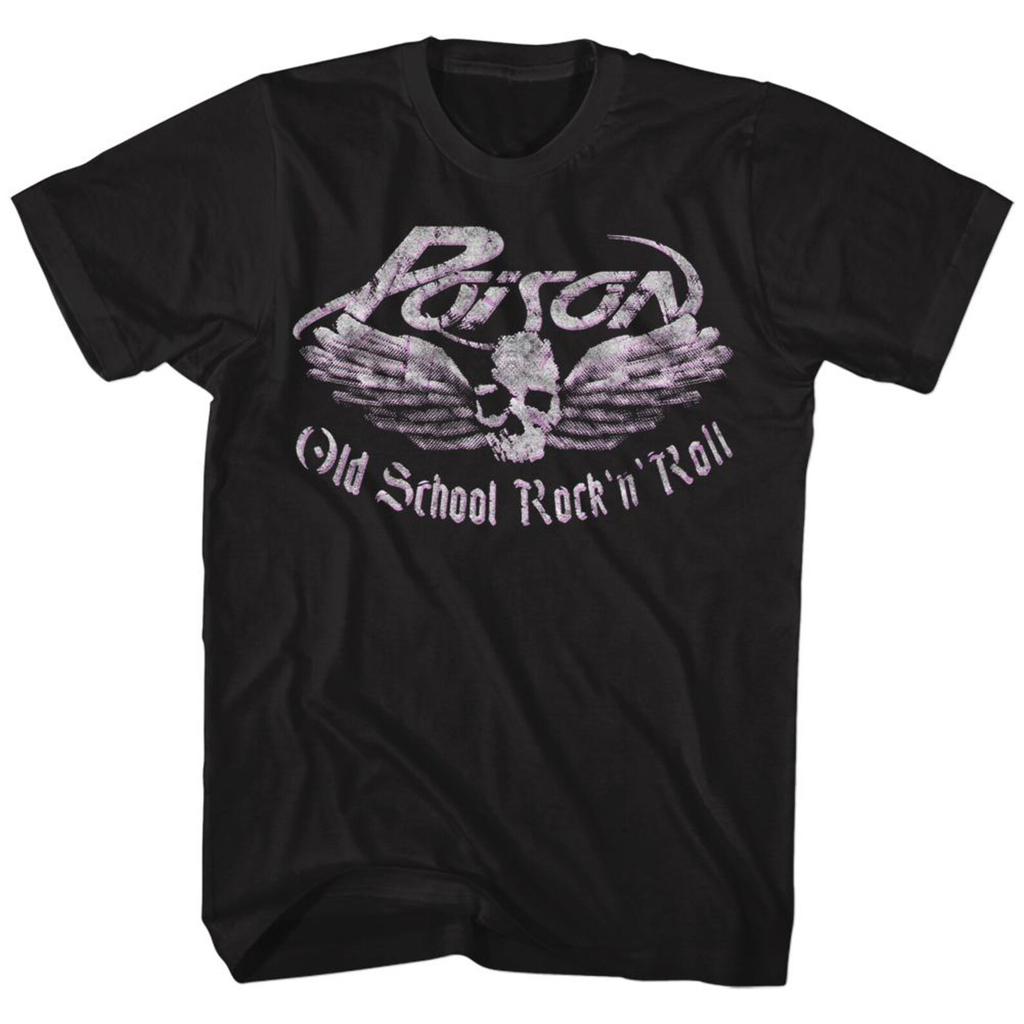 Officially Licensed Poison T-Shirt – Vintage Rock N' Roll Graphic Tee | 80s Glam Metal Band Shirt for Music Fans