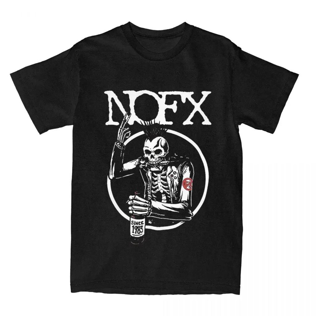 Novelty Drunk Nofx Rock Band T Shirt Men Women Cotton Tees Shirt Original Clothe