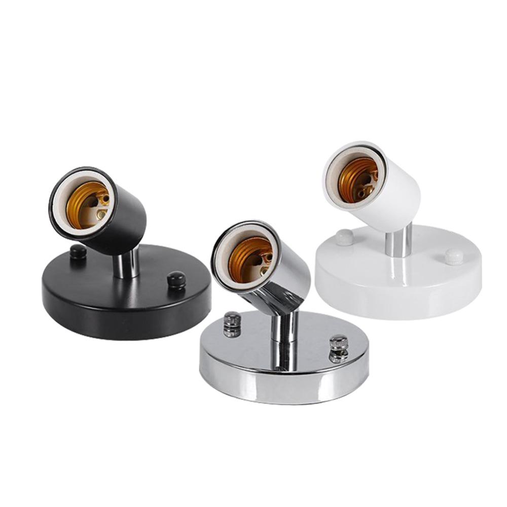 Edison Screw Bulb 180 Degrees E27 Wall Lamp Bulb Holder Lamp Base Light Socket Lamp Socket Holder