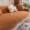 Современная плюшевая подушка для дивана в стиле легкой роскоши, бархатная, для гостиной, теплая подстилка на сиденье, противоскользящие чехлы на спинку дивана L-образной формы