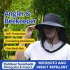 Foldable Mosquito Hat With Hidden Net Mesh Repellent  Bee Protection Casual Outdoor Sunscreen Fishing Cap Panama Hat