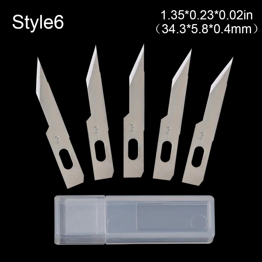 5Pcs Engraving Non-Slip Metal Scalpel Knife Parts Blades Cutter Craft Knives for Mobile Phone PCB Repair Hand Tools