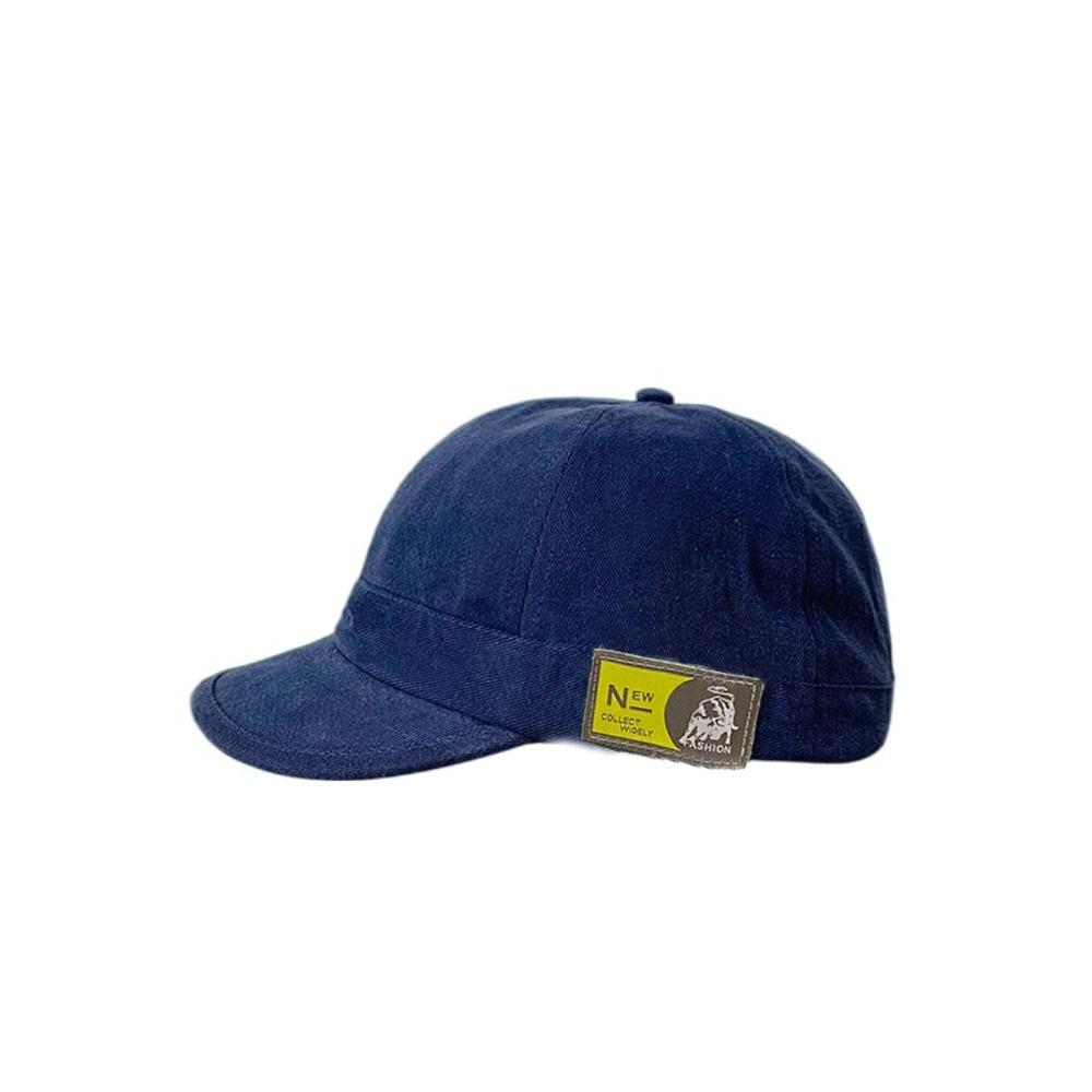 Japanese Style Short Brim Baseball Cap Solid Color Peaked Cap Casual Sunscreen Sun Hat  Sports