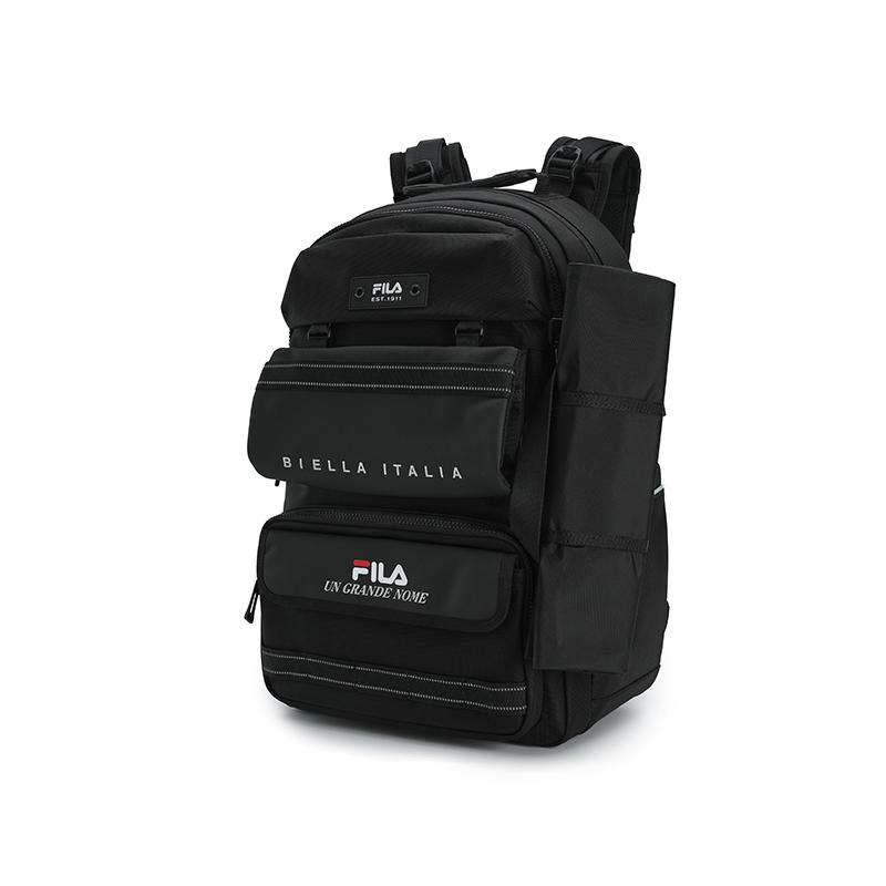 New FILA ORIGINALE Fabric Backpack Men's Jet Black F13M539104FBK