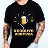 Fashion Casual T-Shirt NECESITO CERVEZA Printed Mens T-Shirt Fashion T-Shirt Summer Beer T-Shirt Fashion Casual Top