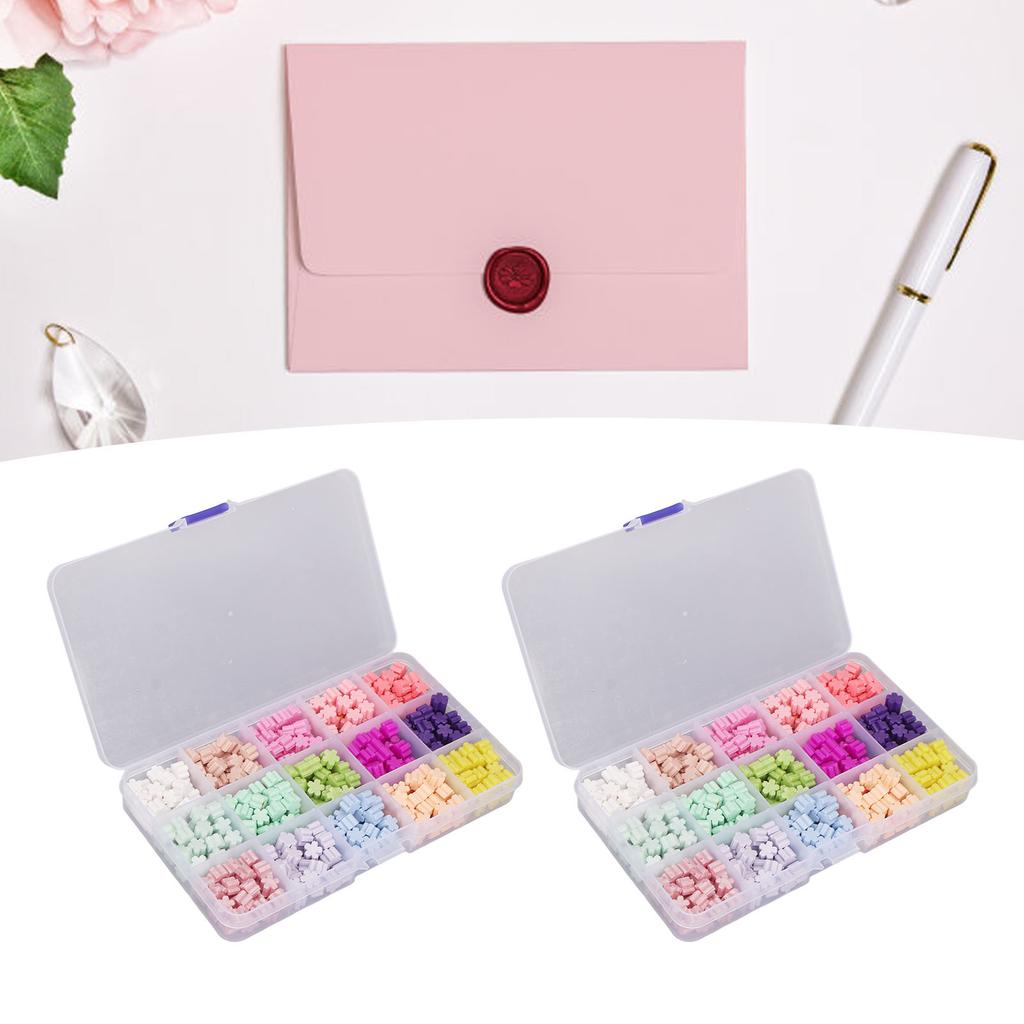 2 коробки бусин для уплотнения воска 15 цветов быстросохнущий восьмиугольный ремесленный уплотнительный воск для печати на приглашении на вечеринку