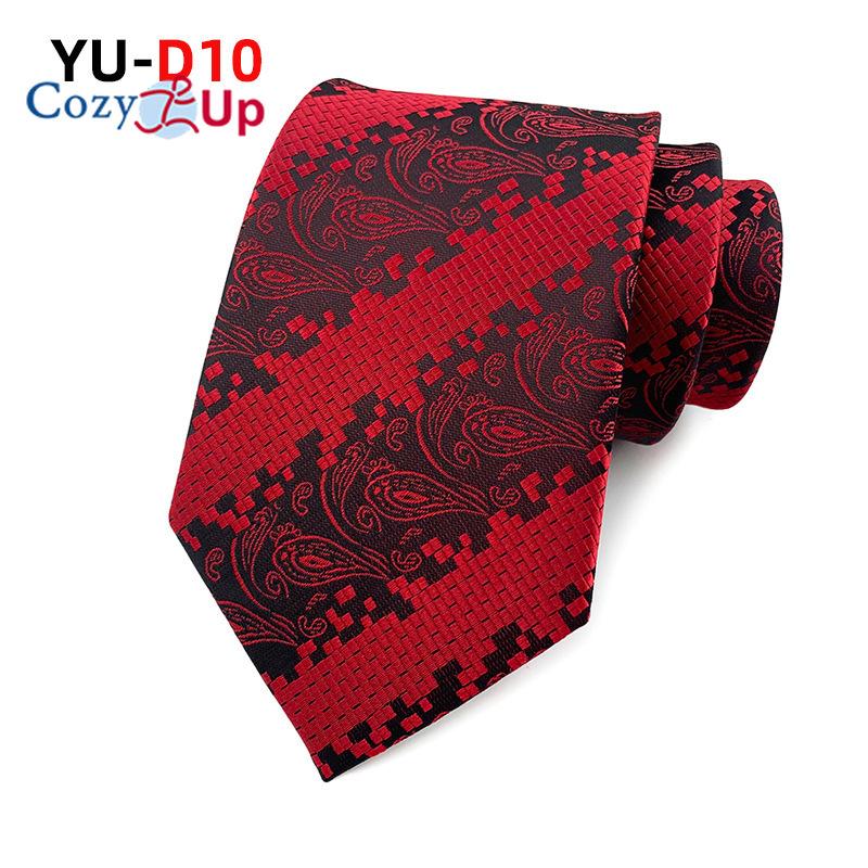 Уютный ап 3,15 дюйма(8 см) Модный полосатый мужской галстук с узором пейсли в клетку и цветком на свадьбу