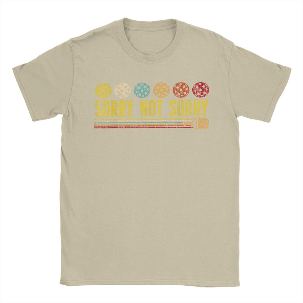 Casual T Shirt Summer Funny Pickleball Paddle Sorry Not Sorry Trending T Shirts Cotton Tee Shirt for Unisex Short Sleeve Clothes
