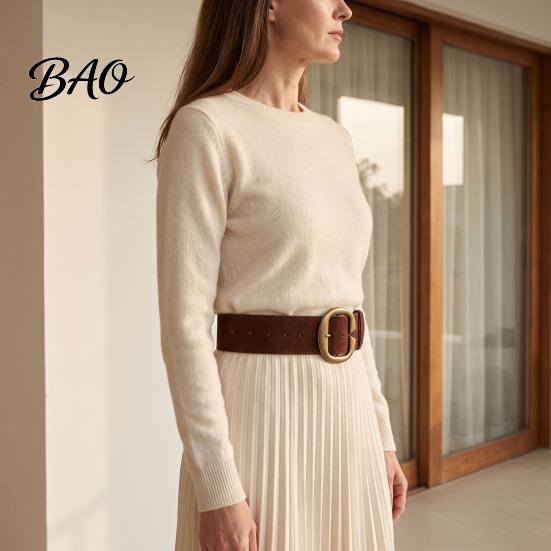 Vintage Style Waist Cincher Wide Belt, Women Retro Faux Leather Belt with C Versatile for Buckle, Brown Suede High Street Dresses Jeans Fashion