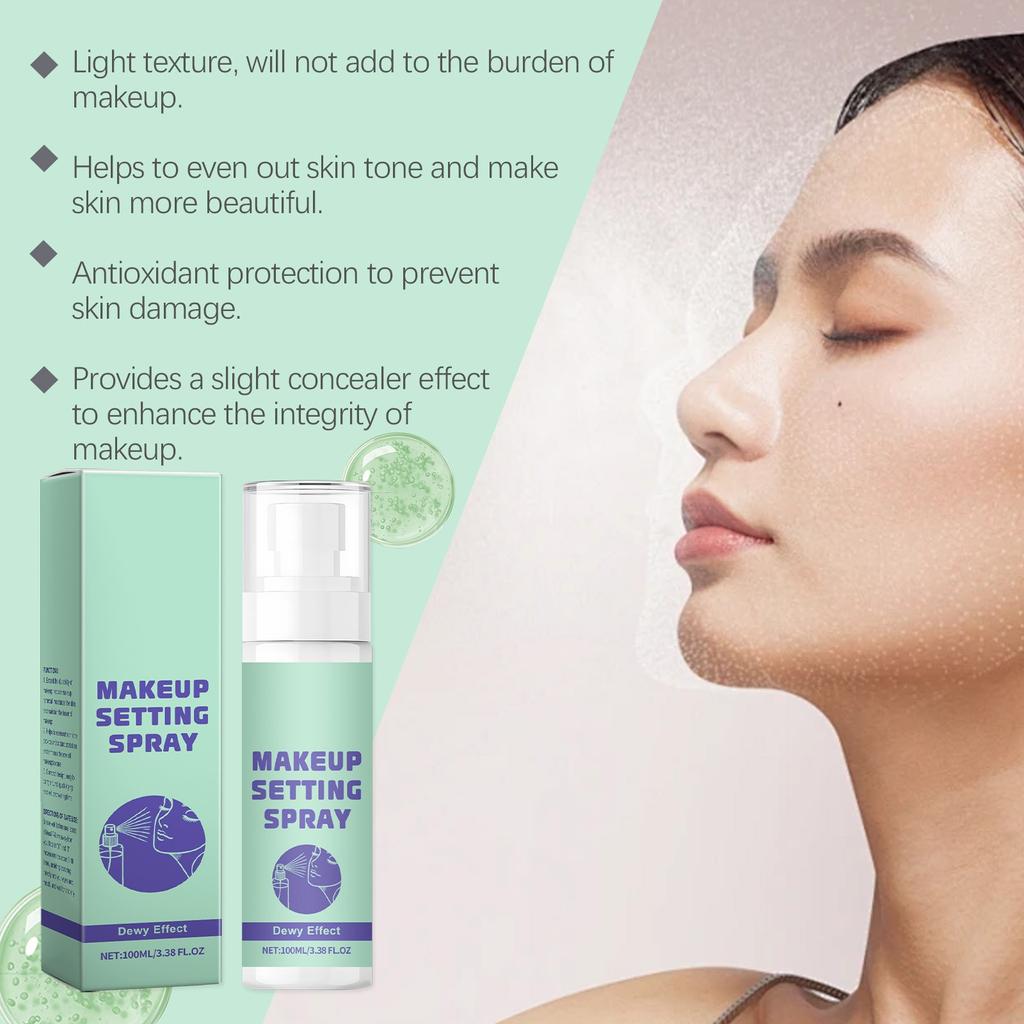 Moisturizing Setting Spray Makeup Long-Lasting Moisturizing Oil Control Natural Lightweight Moisturizing Portable Setting Spray 100ml