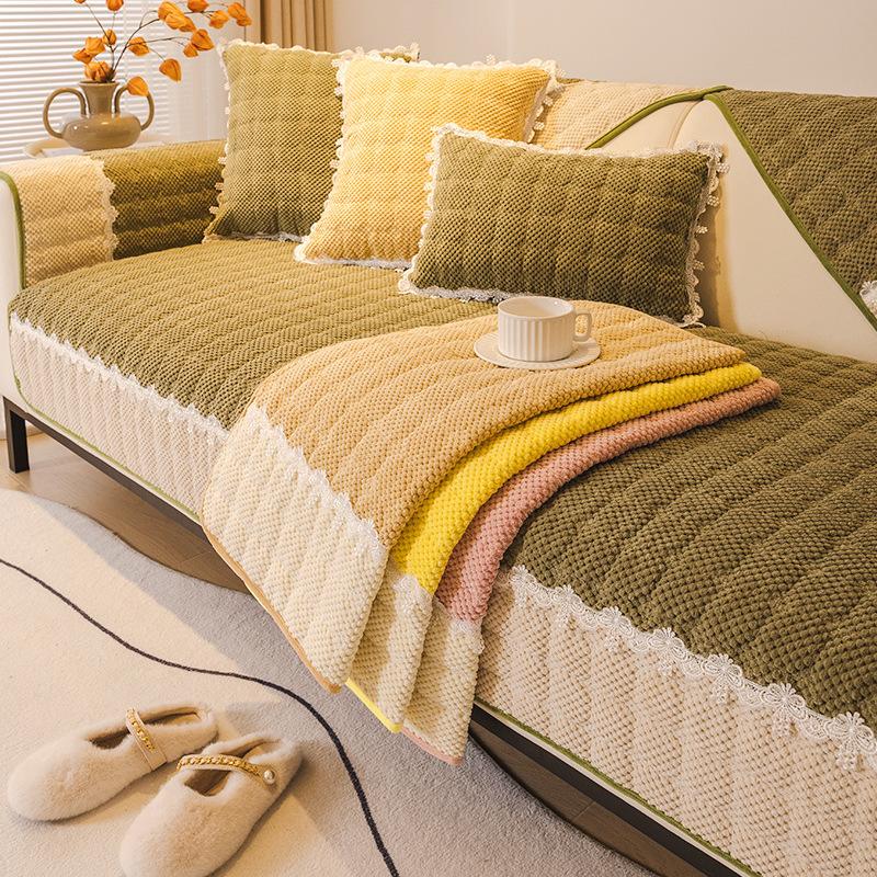 Подушка для дивана осень и зима, новый зимний плюшевый чехол для дивана, высококачественный подлокотник, защитный корпус