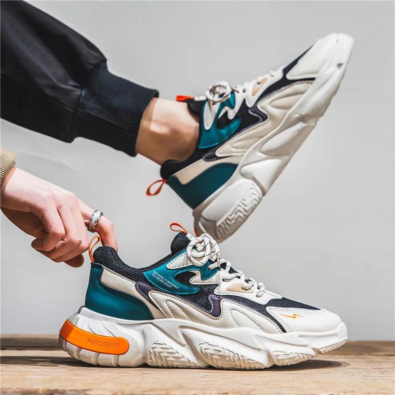 Maogu Comfortable Male Shoe 2026 Men's Casual Sneakers Fashion Breathable Mesh Tennis Sports Running Elastic Vulcanized Shoes