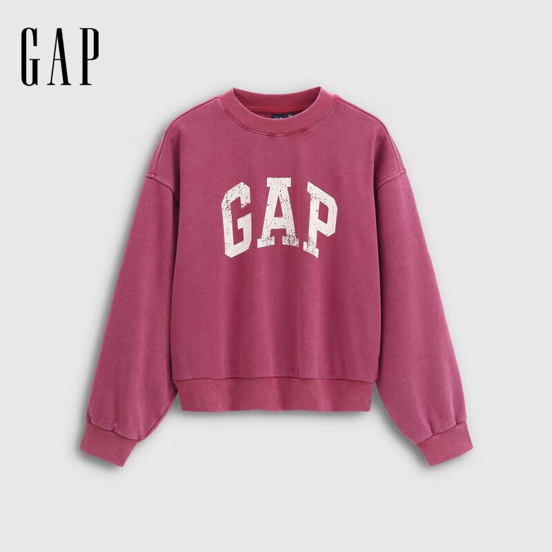 Gap Women's Printed Logo Batwing Fleece Crewneck Sweatshirt
