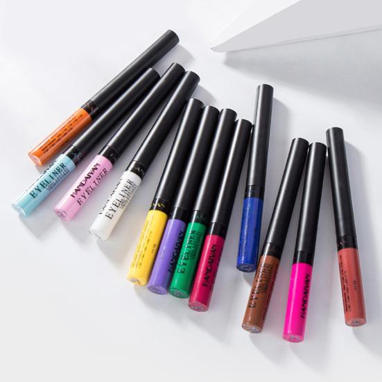 Сухой, долговечный, не выцветающий, флуоресцентный, без обесцвечивания, женский гладкий многоцветный карандаш для глаз «сделай сам», для свиданий