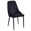 Black Velvet Chair with Elegant Metal Legs for the Living Room and Dining Room