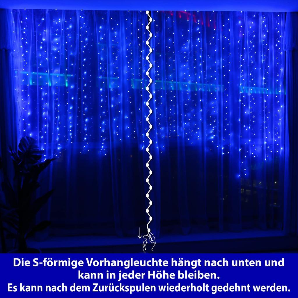 300 светодиодный световой занавес 3 MX 3 M USB светильники занавес с 8 режимами дистанционного управления Регулируемая яркость Окно спальни в помещении на открытом воздухе