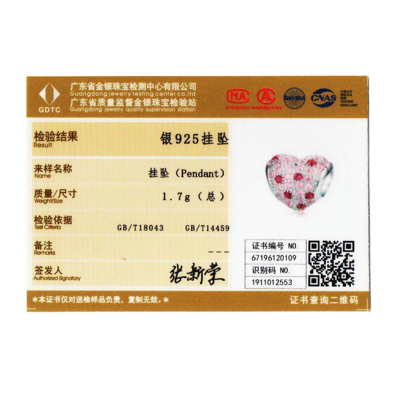 WOSTU Бусины в форме любви из стерлингового серебра 925 пробы с розовым прозрачным цирконом, подходящие к оригинальному браслету-подвеске