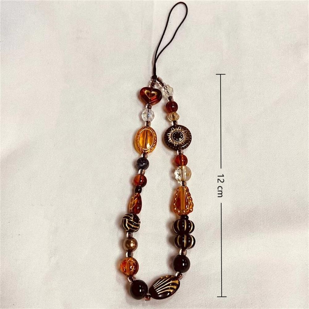 Resin Wrist Lanyard Strap Retro Bracelet Keychain Y2K Bag Pendant For Girl Woman