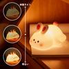 Милая ночная лампа с регулируемой яркостью Kawaii Rabbit Lamp Touch Rechargeable 30 Minutas Auto Off Funny Day Birthday Gift for Women Teen Girls Boys Baby Kids Portable