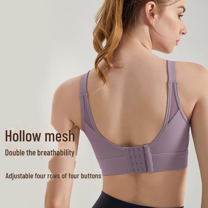 Женский ударопрочный спортивный бюстгальтер высокой интенсивности LAHN с красивой спинкой и цельной тонкой чашкой для бега и йоги