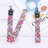 Neck Long Tide Plaid Holder Keychain Lanyards Key Rope Mobile Phone Straps Wrist Band