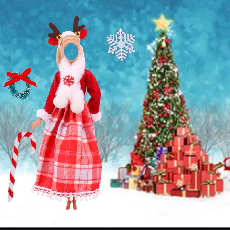 Рождественский костюм Платье для вечеринки Аксессуары для кук-девочек 11,8 дюйма Модная одежда для кук КЕН Подарок Игрушки для кукольного домика Детские игрушки