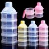Travel Kids Baby Feeding 4 Layers Milk Powder Dispenser Bottle Storage Container