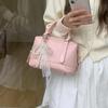 Women's Spring New Pink Handbag Bag One-shoulder Crossbody Bag Korean Versatile Bowling Bag Fashionable Small Bag