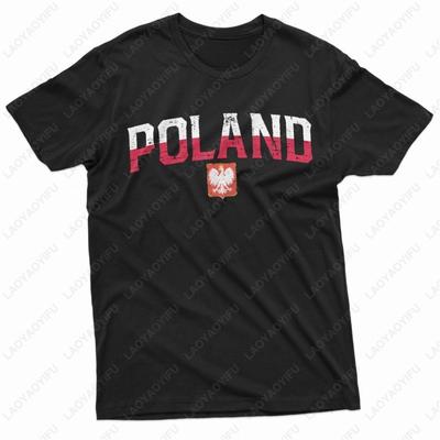 Флаг Польши Патриотическая Мужская Женская Хлопковая Футболка Polska Польские Идеи Национальные Футболки Простой Повседневный Стиль Универсальная Одежда для Дома Подарки