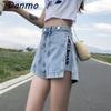Danmo женские летние модные джинсовые шорты женские повседневные широкие шорты с высокой талией