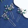 3pcs Handmade Rhinestone Hairpin Sparkling Women Tiara Stylish Bride Hair Accessories  Girl