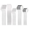 20Pcs Silver Dinnerware Cutlery Set Knife Cake Forks Coffee Spoon Flatware Stainless Steel Tableware Home Kitchen Silverware Set Service for 4