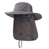 Kids Summer UPF Flap Cap Quick Dry Wide Brim Sun Hat UV Protection Hat Toddler Safari Hat (Conectaile) 50+ (Dark Gray)
