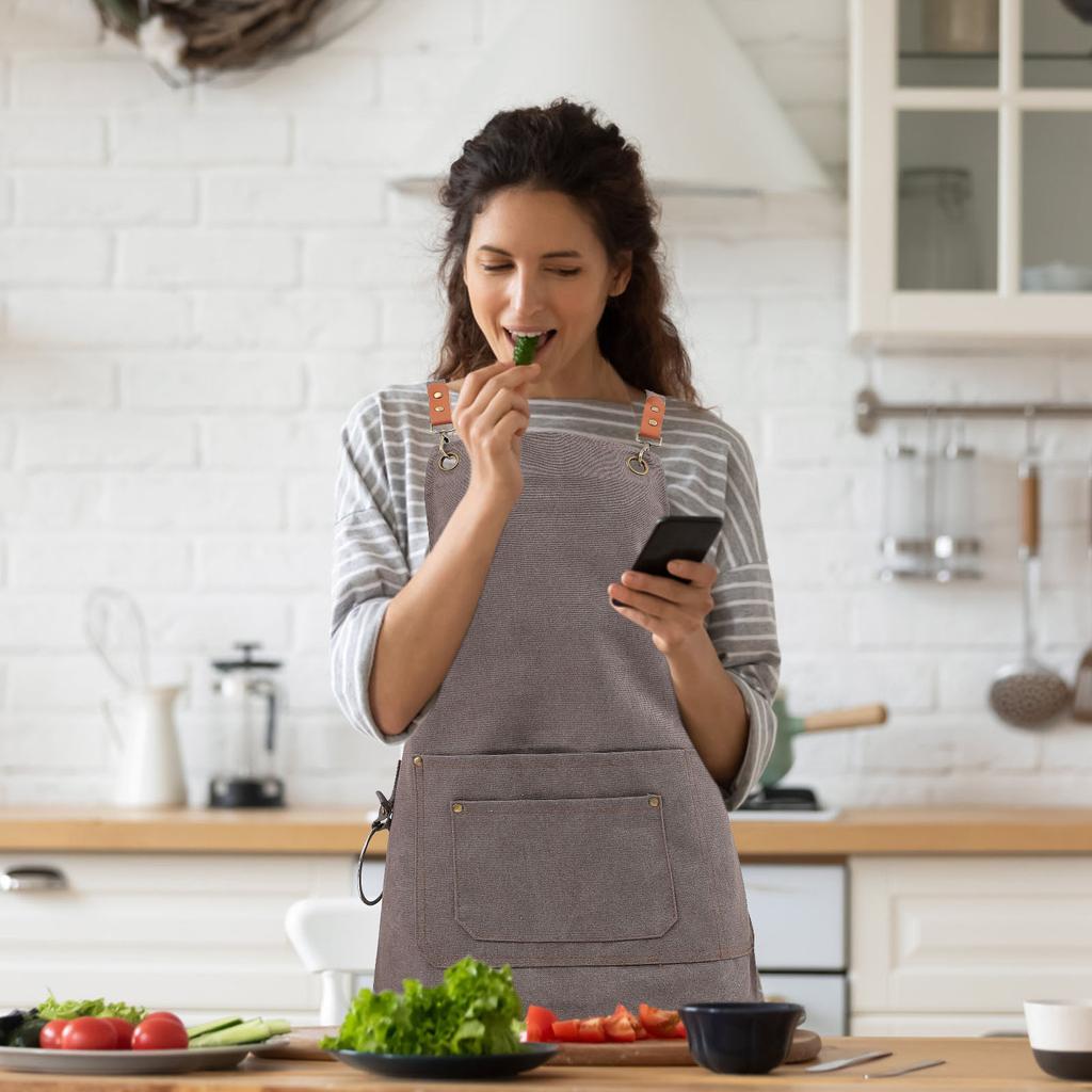 Рабочий фартук Фартуки для гриля для мужчин Подарки для мужчин Холщовые фартуки для барменов Домашние и женские