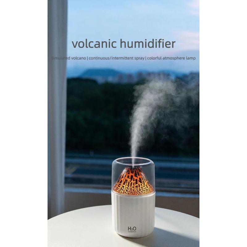 The Simulated Volcanic Color Lamp Humidifier USB Aromatherapy Diffuser is Suitable for use in Cars, Homes, Bedrooms as a Gift