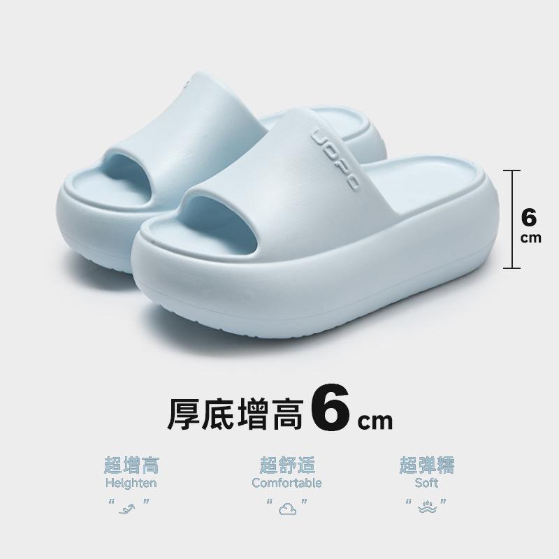 Крутые шлепанцы с увеличением высоты на 6 см, женские новые весенне-летние домашние тапочки для ванной комнаты, нескользящие