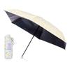 Kowaza Folding Light Heat UV for Both Sunny and Rainy Easy To Open and Floral Easy To 50cm Poppy Yellow Umbrella, Hand-opened, 100% Blocking,
