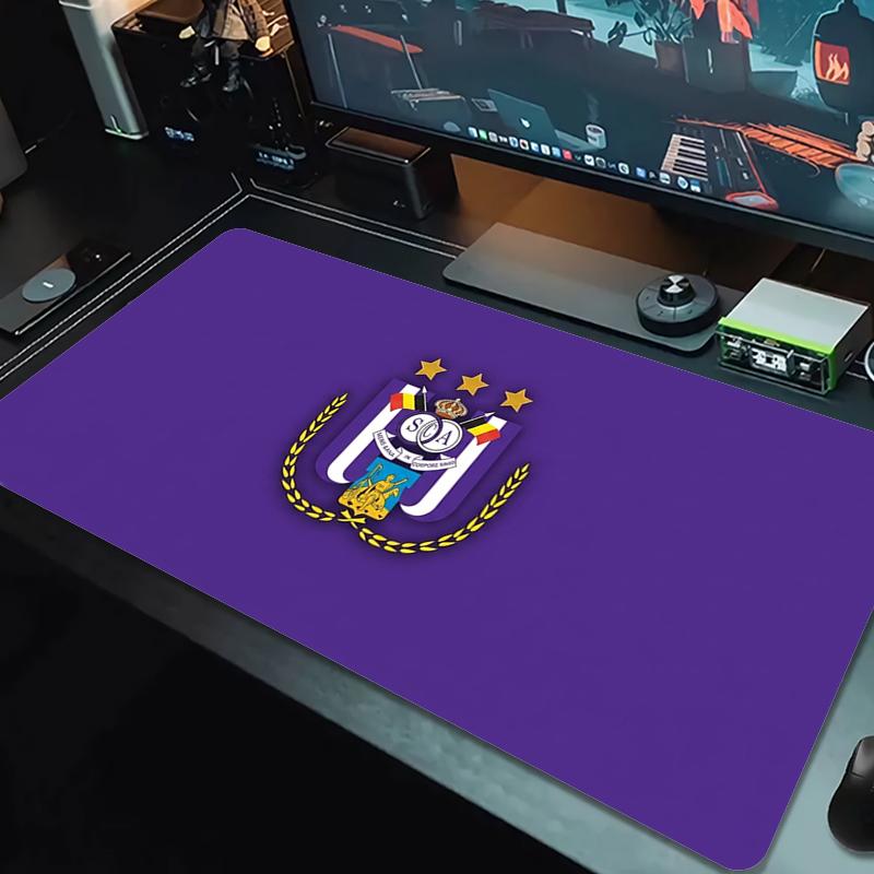Коврик для мыши RSC Anderlecht Большой игровой коврик для стола Нескользящий Коврик для ноутбука и планшета XXL Мини-ПК Игровой коврик с запирающим краем