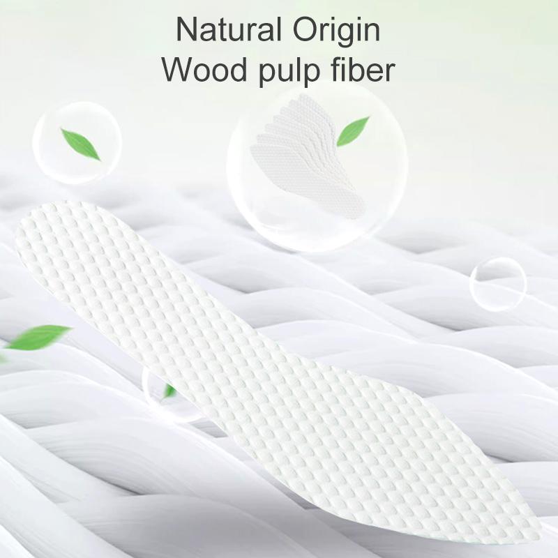 10 пар стелек с острым носком, летние бахилы, дышащие одноразовые стельки для обуви на высоком каблуке, впитывающие пот, стельки из натуральной древесной массы