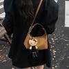 New Retro Y2K Korean-Style Suede Shoulder Bag for Women - Autumn/Winter Collection