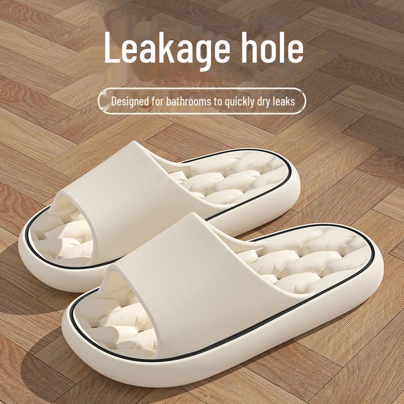 Тапочки для ванной из нескользящего материала EVA для мужчин 2024 года — бесшумная, дышащая, летняя домашняя обувь.