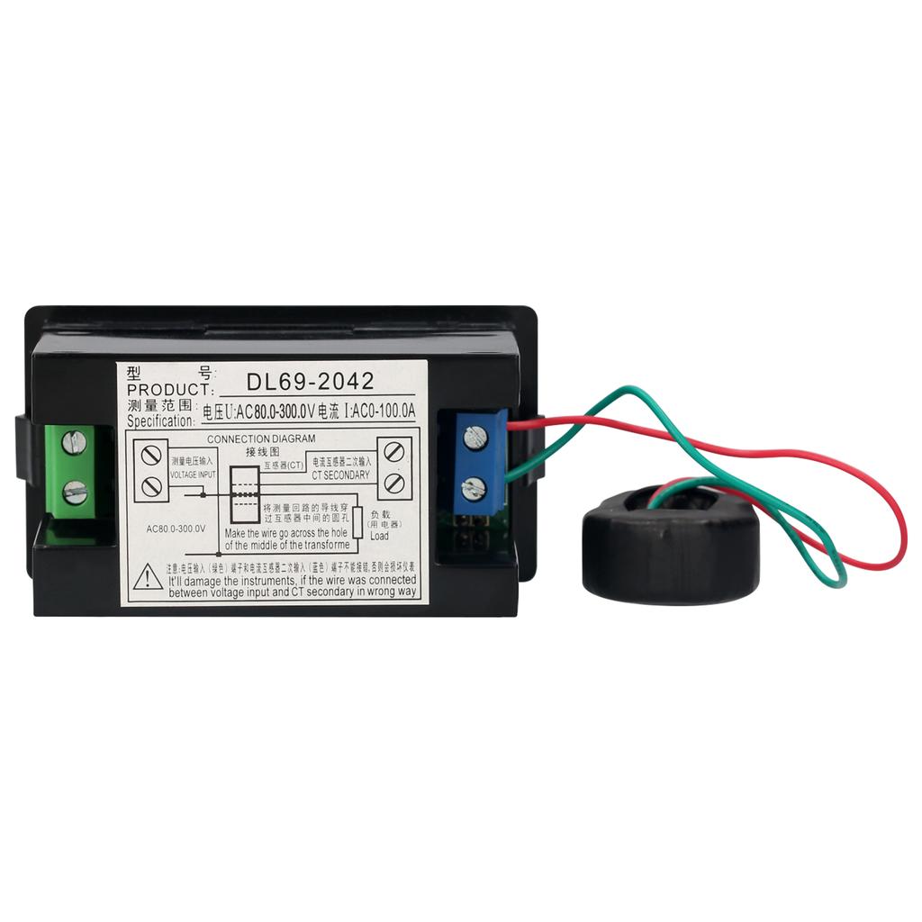 AC 80 300V 100A Digital Voltmeter Ammeter Amperage Tester Gauge Green Red LED Amp Dual Display AC Panel Current Meter