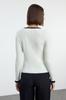 Women's Elegance Style Sweater Black Thin Color Block Knitwear Sweater